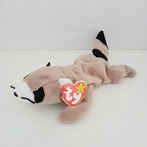 Ty Beanie Baby RINGO Racoon 4th Gen 1995 8" PRISTINE TRUSTED SELLER New W/Tags
